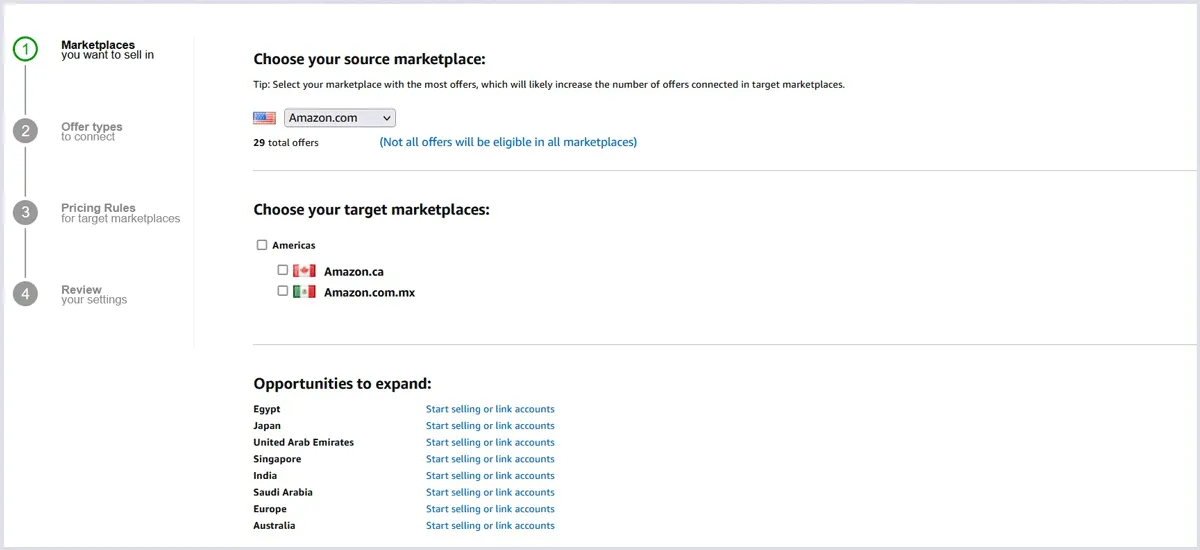 Automatic cross-border pricing